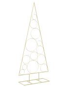 vidaXL Kovový vianočný stromček KUOPIO 150 cm Oceľ Zlatá