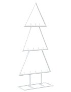 vidaXL Kovový vianočný stromček KUOPIO 60 cm Oceľ Biela