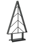 vidaXL Kovový vianočný stromček KUOPIO 60 cm Oceľ Čierna