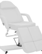 vidaXL Kozmetické kreslo z umelej kože biele 180x62x78 cm