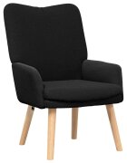 vidaXL kreslo Čierna 63 x 67 x 94 cm Tkanina z ovčej vlny a plywood