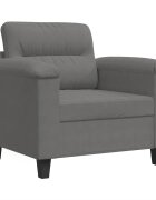 vidaXL Kreslo tmavosivé 60 cm mikrovláknová látka
