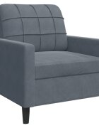 vidaXL Kreslo tmavosivé 60 cm zamat
