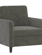 vidaXL Kreslo tmavosivé 60 cm zamat