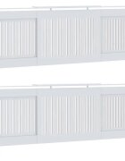 vidaXL Kryt radiátora 2 ks Biela 205 x 205 x 815cm Kompozitné drevo