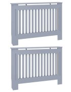 vidaXL Kryt radiátora 2 ks Sivá 112 x 19 x 815 cm Kompozitné drevo