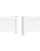 vidaXL Kryty na radiátor 2 ks biele 112x19x815 cm MDF