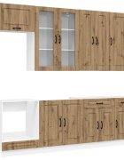 vidaXL Kuchynská jednotka KALMAR 8 ks Dub artisan Kompozitné drevo