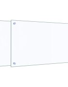 vidaXL Kuchynské zásteny 2 ks priehľadné 70x40 cm tvrdené sklo