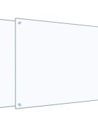 vidaXL Kuchynské zásteny 2ks priehľadné 80x60 cm tvrdené sklo