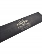 vidaXL Kuchynský koberec umývateľný kuchyňa čierny 45x150 cm zamat
