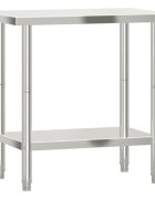 vidaXL Kuchynský pracovný stôl 825x55x85 cm nehrdzavejúca oceľ