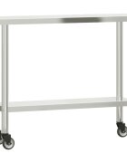 vidaXL Kuchynský pracovný stôl s kolieskami 110x30x85 cm oceľ
