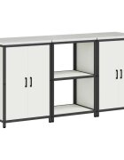 vidaXL Kuchynský úložný set HATTEM 3 ks Biela 180 x 50 x 92 cm