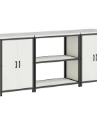 vidaXL Kuchynský úložný set HATTEM 3 ks Biela 210 x 50 x 92 cm