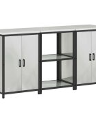 vidaXL Kuchynský úložný set HATTEM 3 ks Strieborná 180 x 50 x 92 cm