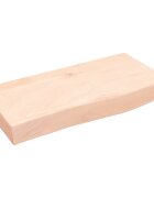 vidaXL Kúpeľňová doska 60x30x(2-6) cm neošetrený masív