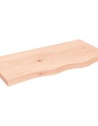vidaXL Kúpeľňová doska 80x40x(2-4) cm neošetrený masív