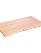vidaXL Kúpeľňová doska bledohnedá 100x60x2 cm ošetrený masív