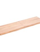 vidaXL Kúpeľňová doska bledohnedá 140x40x(2-4) cm ošetrený masív
