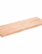 vidaXL Kúpeľňová doska bledohnedá 140x50x(2-4) cm ošetrený masív
