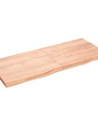 vidaXL Kúpeľňová doska bledohnedá 140x60x(2-4) cm ošetrený masív