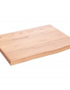 vidaXL Kúpeľňová doska bledohnedá 40x30x2 cm ošetrený masív