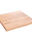 vidaXL Kúpeľňová doska bledohnedá 40x40x2 cm ošetrený masív