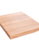 vidaXL Kúpeľňová doska bledohnedá 40x50x(2-4) cm ošetrený masív