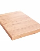vidaXL Kúpeľňová doska bledohnedá 40x60x(2-4) cm ošetrený masív