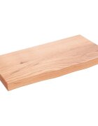 vidaXL Kúpeľňová doska bledohnedá 60x30x(2-4) cm ošetrený masív