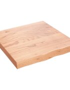 vidaXL Kúpeľňová doska bledohnedá 60x60x(2-6) cm ošetrený masív