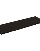 vidaXL Kúpeľňová doska tmavohnedá 180x60x(2-4) cm ošetrený masív