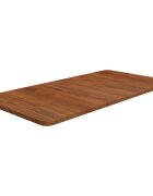 vidaXL Kúpeľňová doska tmavohnedá 80x40x15 cm ošetrený masív