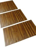 vidaXL Kúpeľňová podložka z akáciového dreva 80x50 cm 3 ks