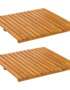 vidaXL Kúpeľňová predložka 2 ks Prírodná 50 x 50 cm