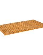 vidaXL Kúpeľňová predložka Prírodná 100 x 55 cm Pevné akáciové drevo