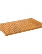 vidaXL Kúpeľňová predložka Prírodná 80 x 50 cm Pevné akáciové drevo