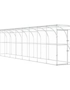 vidaXL Kurník proti stene Strieborná 600 x 150 x 215 cm