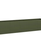 vidaXL kvetináč Olive Green 200x40x40 cm Oceľ valcovaná za studena
