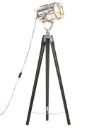 vidaXL Lampa na statíve čierna 97 cm mangovníkový masív
