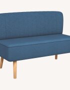 vidaXL Látková pohovka 117x555x77 cm modrá
