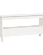 vidaXL Lavica do predsiene biela 100x28x45 cm masívne borovicové drevo