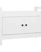 vidaXL Lavica do predsiene biela 80x40x60 cm masívna borovica