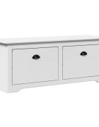 vidaXL Lavica do predsiene "BODO" Biela 114x40x45 cm