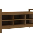 vidaXL Lavica do predsiene medovohnedá 110x40x60 cm masívna borovica
