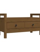 vidaXL Lavica do predsiene medovohnedá 80x40x43 cm masívna borovica