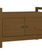 vidaXL Lavica do predsiene medovohnedá 80x40x60 cm masívna borovica