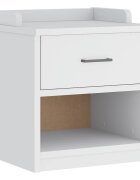vidaXL Lavica do predsiene SANDNES biela 45x40x50 cm borovicový masív