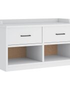 vidaXL Lavica do predsiene SANDNES biela 87x40x50 cm borovicový masív